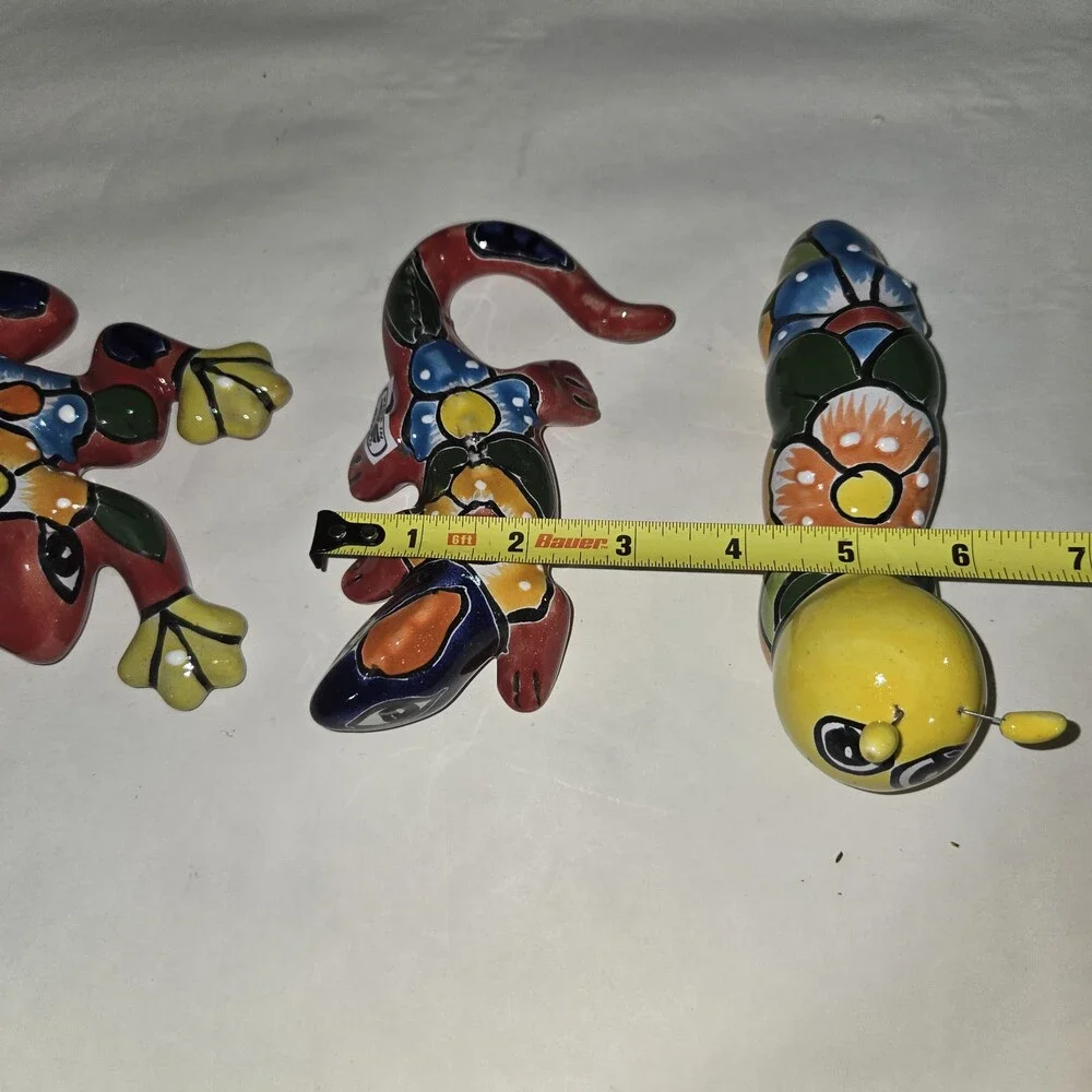 Talavera Trio Figurines Mexican Art Handmade